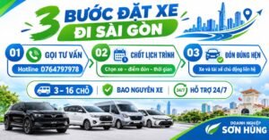 Quy trình đặt xe hợp đồng đi Sài Gòn Sơn Hùng